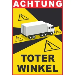 HB-Druck Toter Winkel Schild A5 Rückseite selbstklebend