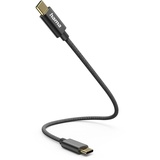 Hama USB-Ladekabel USB 2.0 USB-C® Stecker, USB-C® Stecker 0.2m Schwarz