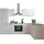 Respekta Winkelküche Hamm L-Form 280 x 172 cm E-Geräte Einbaukühl-/Gefrierkombination weiß