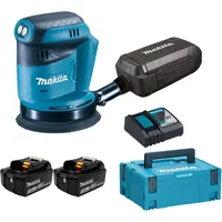 Makita DBO180RFJ Akku-Exzenterschleifer 18 V / 2x 3,0 Ah