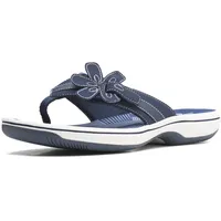 Clarks Damen Brinkley Flora Flipflop, Marineblau, 38 EU