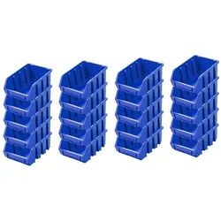 PROREGAL Mega Deal 20x Sichtlagerbox 2 | HxBxT 7,5x11,6x16,1cm | Polypropylen | Blau | Sichtlagerbehälter, Sichtlagerkasten, Sortierbehälter
