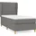 vidaXL Boxspringbett mit Matratze Dunkelgrau 100x200 cm Stoff
