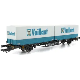 LILIPUT Containertragwagen Lgjs 571.1 440 4 621-0 mit 2 Wechselpritschen Vaillant H0