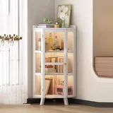 YNAYGDIUGD Vitrinenschrank Küchenschrank,vitrinenschränke,Glasvitrine Stehend,Sammlerstücke,Curio Vitrine,Modern Glas Holz Vitrine,Eckvitrine,Aufbewahrungsschränke Und Bücherrega