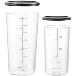 ESGE Becherset Glas 7150 schwarz, transparent