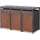 ML-Design Mülltonnenbox 200 x 80 x 116,3 cm anthrazit-rostoptik