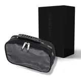 glamseries GlamPacker Pouch Taschen Inlay 270 x 165 x 75 mm, PVC-beschichtete Make Up Tasche mit transparentem Deckel