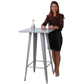 chefgastro Stehtisch 105 x 60 x 60 cm Grau