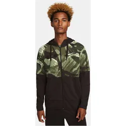 NIKE Dri-FIT Camouflage Fitness Fleece-Kapuzenjacke Herren 220 - velvet brown/black/coconut milk S