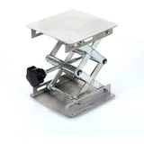 Vikye Edelstahl Hebebühne, 100X100mm Lab-Lift Hebebühnen Stand Rack Schere für wissenschaftliche Experimente