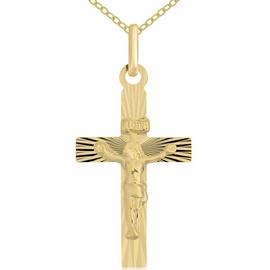 Firetti Kreuzkette »Schmuck Geschenk Gold 333 Halsschmuck Halskette Goldkette Kreuz«, 635762-0 Gelbgold-333