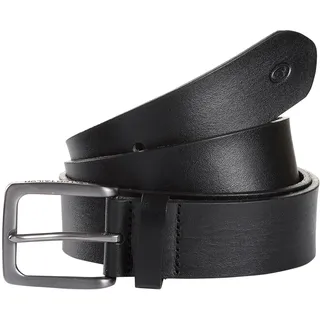 Tom Tailor Herrengürtel Leder 3,5 cm schwarz 120