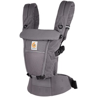 Babytrage für Neugeborene ab Geburt, 3-Positionen SoftFlex Mesh Ergonomische Babybauchtrage Rückentrage Baby-Tragetasche, Graphite Grey