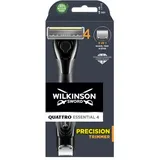 Wilkinson Sword Quattro Titanium Precision Herren Rasierer mit 1 Rasierklinge, 1 St