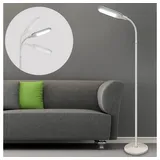 Rosnek LED Stehlampe LED-Stehlampe, moderne verstellbare Schwanenhals-Leselampe, 12W, Tageslichtweiß, weißes Tageslicht, Wohnzimmer Schlafzimmer weiß