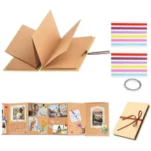 luxuskollektion Fotobuch zum Selbstgestalten 17,5x11,5cm Klein Fotoalbum Scrapbook 34