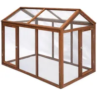 Sweeek CHABO Holz-Hühnerstall, 6 Hühner, Gittergehege für Hühner, Verlängerung