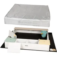 wondermake® Sandkasten mit Matschküche und Abdeckung weiß/bunt