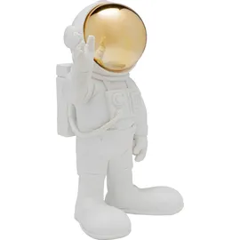 Kare Design Deko Figur Welcome Astronaut, Weiß, Polyresin, Unikat, Handbemalt, 27x21x13cm (H/B/T)