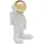 Kare Design Deko Figur Welcome Astronaut, Weiß, Polyresin, Unikat, Handbemalt, 27x21x13cm (H/B/T)