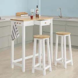 SoBuy Bartisch 95 x 40,01 x 107,01 cm Weiß
