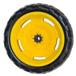 BERG Gokart Ersatzteil Rad gelb/schwarz 9x2 links Farm (Kappe gelb)