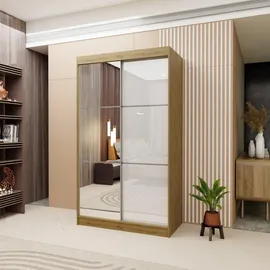 masseno Schwebetürenschrank VITALE 120 x 216 x 61 cm Braun