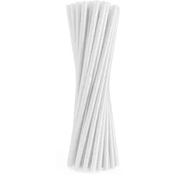 1000 Mehrweg Plastik Trinkhalme / Strohhalme weiss