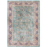 ELLE Decoration Keshan Maschad Orientalischer Teppich - Kurzflor Vintage-Look Orientalisch Orient Klassischer Orientteppich für Wohnzimmer Esszimmer Flur oder Schlafzimmer Jade Grün, 80x200cm