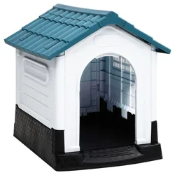Hundehütte – Blau, 57 x 68 x 66 cm, wetterfest und robust