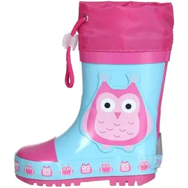 Playshoes Gummistiefel Eulen Türkis 21