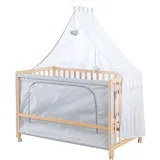 ROBA BAUMANN Roba Kids Beistellbett 60x120 cm Jumbo twins grau - natur (16200-3NLV145-M)