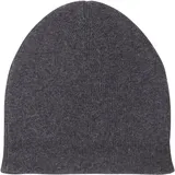 yanopurna Kaschmir Mütze – aus 100% Kaschmirwolle, Cashmere Beanie handgewebt aus Nepal, Unisex, Handwäsche, Schwarzgrau - Einheitsgröße-L