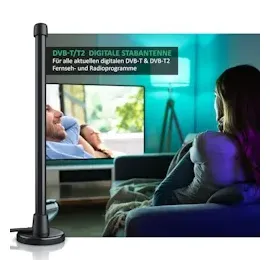 Aplic DVB-T2 digitale Stabantenne mit stabilem Magnetfuß bis zu 6 dBi / hohe Empfangsleistung