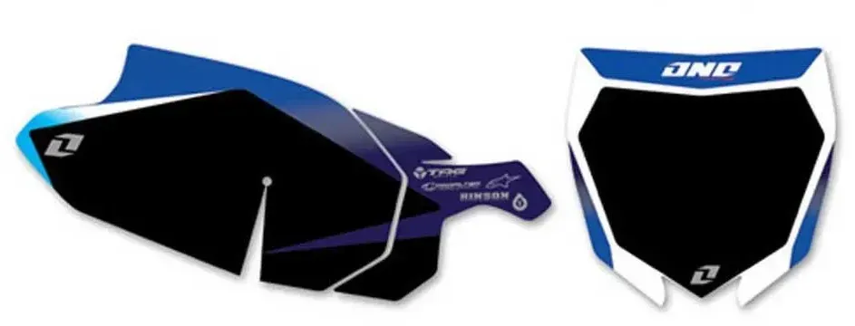 One Industries Yamaha Yzf 450f 10-11 Aufkleber Für Nummernschilder - Black / Blue / White - One Size