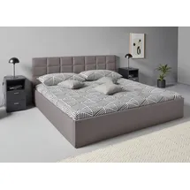 Westfalia Schlafkomfort Polsterbett, grau, B:208cm L:210cm, WESTFALIA SCHLAFKOMFORT, Betten, Polsterbett, inkl. Bettkasten bei Ausführung mit Matratze, in 2 Höhen, Topseller