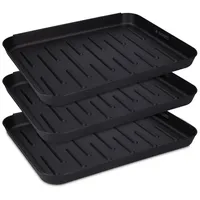 Navaris Schuhabtropfschale klein - Schuhablage schmal 35x27x2,5cm - Erhöhter