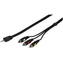 Vivanco Videokabel 4Pin-3Xrca 2 m Schwarz