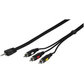 Vivanco Videokabel 4Pin-3Xrca 2 m Schwarz