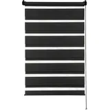 GARDINIA Doppelrollo Easyfix 120 x 150 cm schwarz