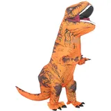 Rafalacy Aufblasbares Dinosaurier-Kostüm für Erwachsene, T-Rex- und Jurassic-Kostüm, lustiges Halloween-Party-Kostüm, Kostümanzug Karneval Party Dino Kostüm