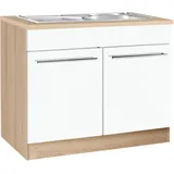 KOCHSTATION Spülenschrank KS-Eton Breite 100 cm weiß