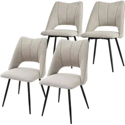 ML-Design 4er Esszimmerstuhl Set Küchenstuhl Wohnzimmerstuhl Polsterstuhl Rückenlehne