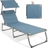 HOMECALL Gartenliege Klappbar Blau