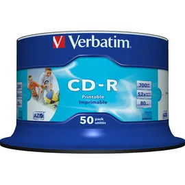 Verbatim CD-R 700MB 52x bedruckbar 50er Spindel (43438)