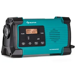 auna Patagonia DAB+ Outdoor-Radio DAB / DAB+ / FM Kurbelaufladung USB   SOS-Alarm wasserdicht Grün