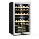 Klarstein Vinamour 29 Duo Weinkühlschrank 2 Zonen 80L/29 Flaschen 5-22°C Touch