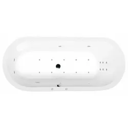 ASTRA O HYDRO-AIR Whirlpool Badewanne, 165x75x48cm, weiss