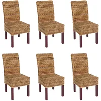Mendler 6er-Set Esszimmerstuhl Korbstuhl M69 Stuhl BALI Bananengeflecht ~